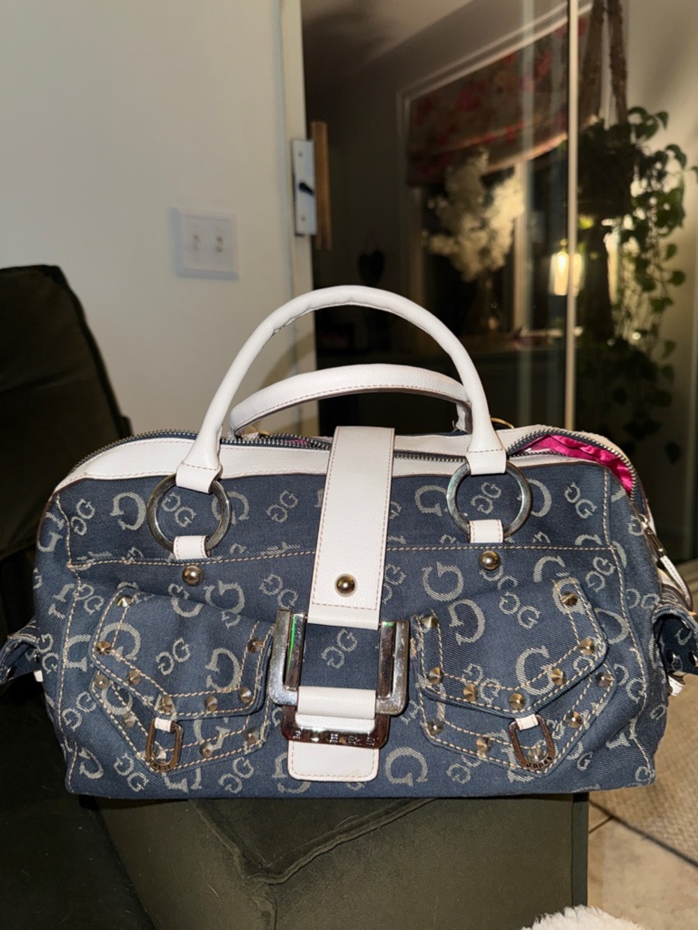 VINTAGE EARLY Y2K GUESS DENIM PURSE BNWT